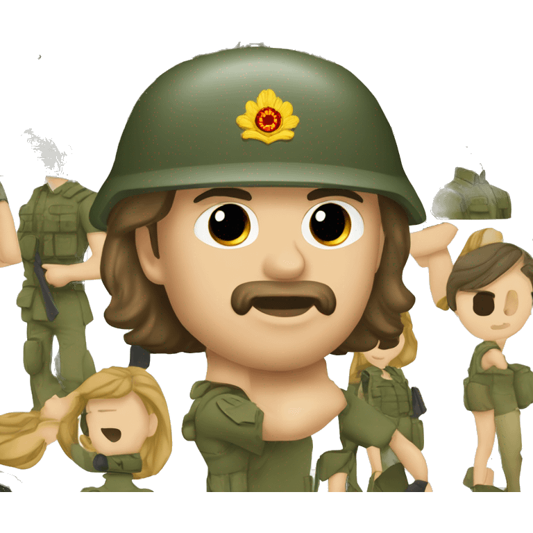 Bundeswehr soldat mit dunkelblondem haar und mittelscheitel  emoji