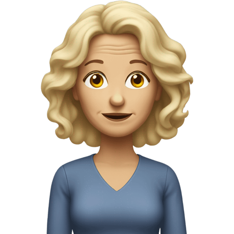 aged woman with blonde hair emoji