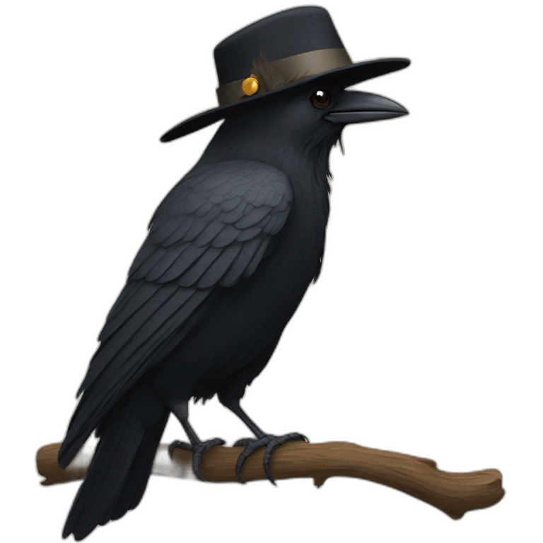 crow with hat emoji