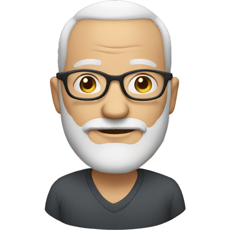 middle aged bald guy with a graying beard and glasses emoji