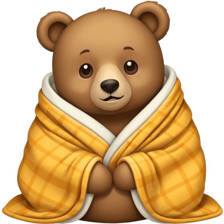 bear wrapped in a blanket emoji