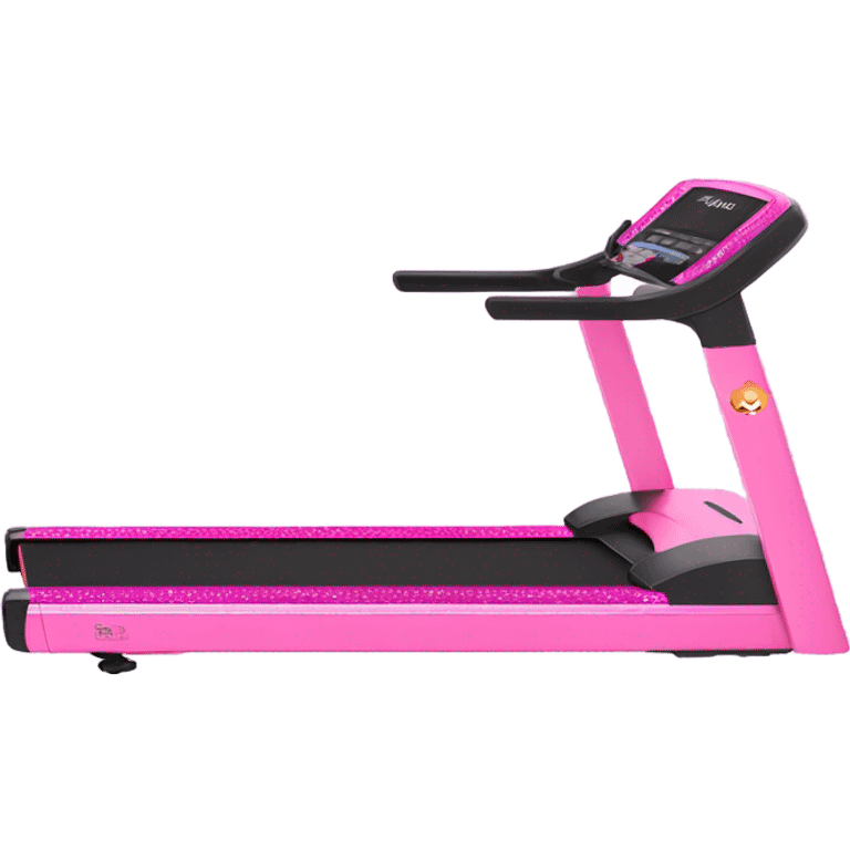 Pink glitter treadmill  emoji