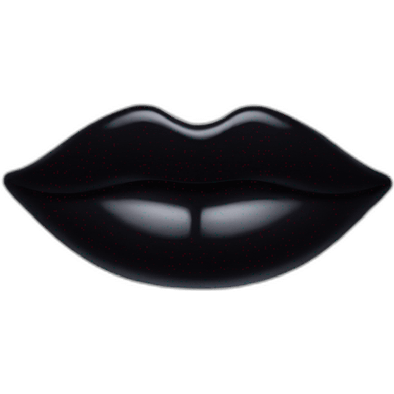 lips with black lipstick emoji