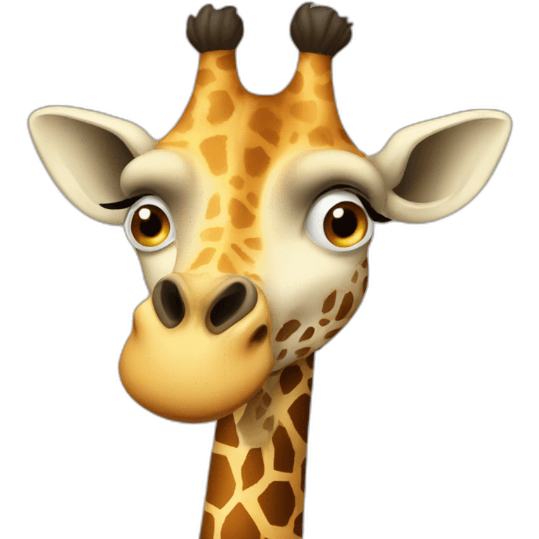 Angry giraffe emoji