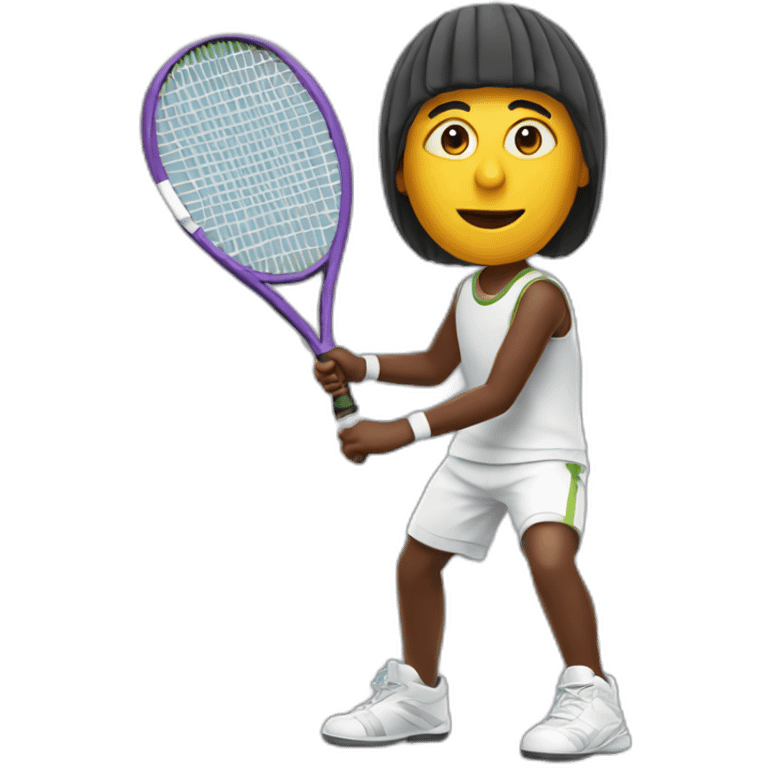 Emir playing tennis emoji