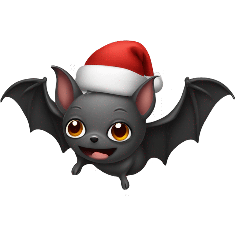 Bat wearing a Santa hat  emoji