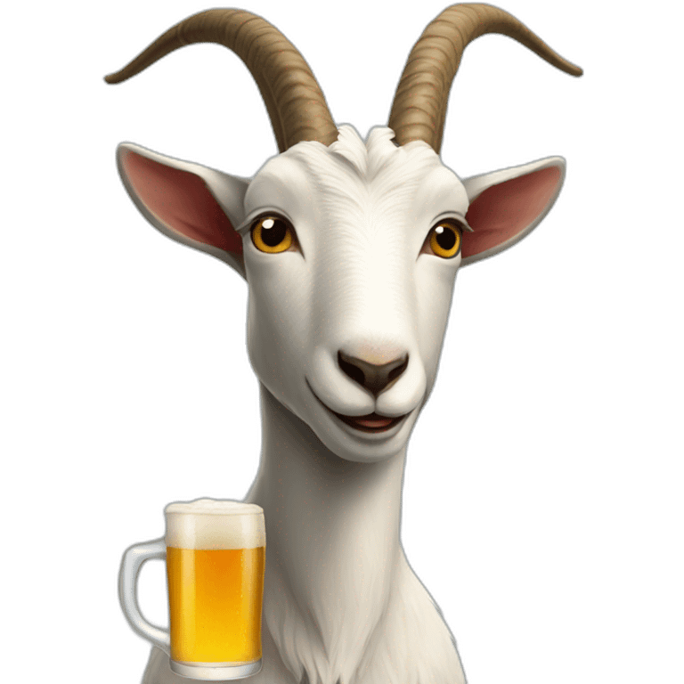 goat drinking beer emoji