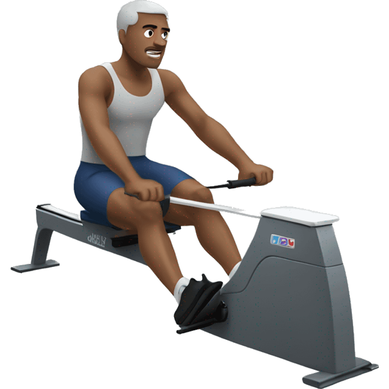 Man on rowing machine  emoji