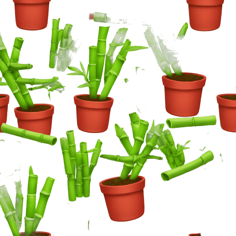 lucky bamboo red pot emoji