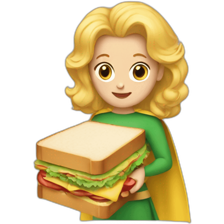 goldilocks-superhero-sandwich emoji