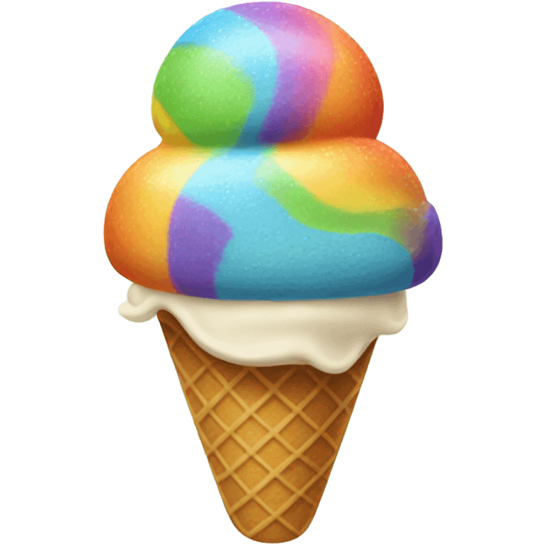 Rainbow ice cream  emoji