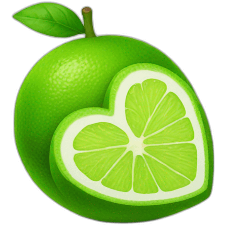 Lime heart emoji