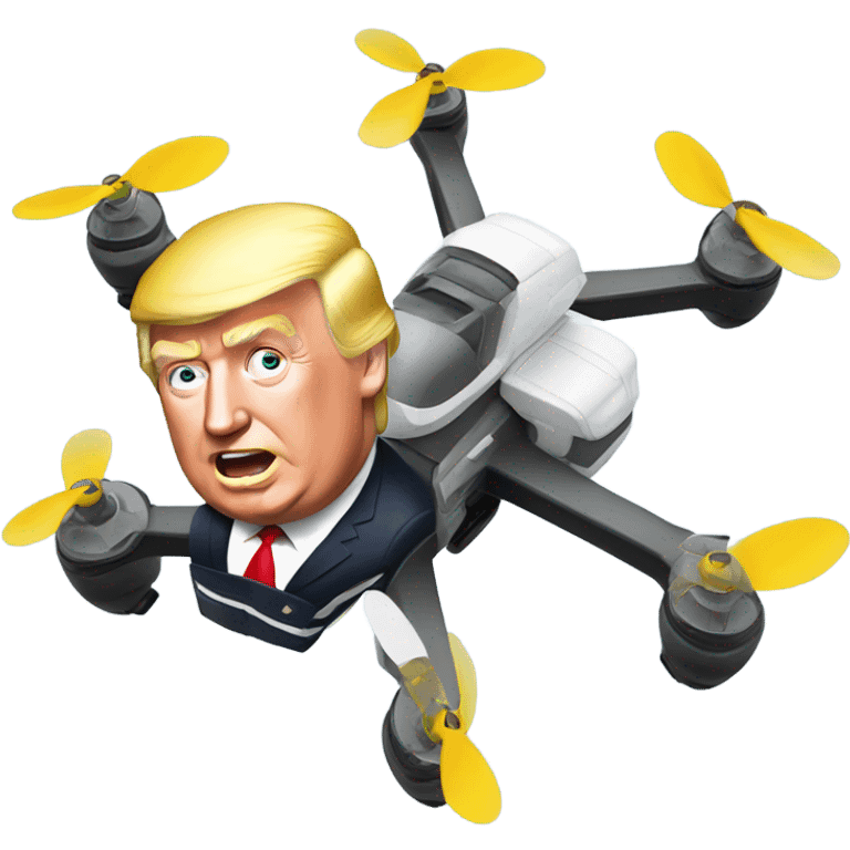 Drone trump riding it emoji