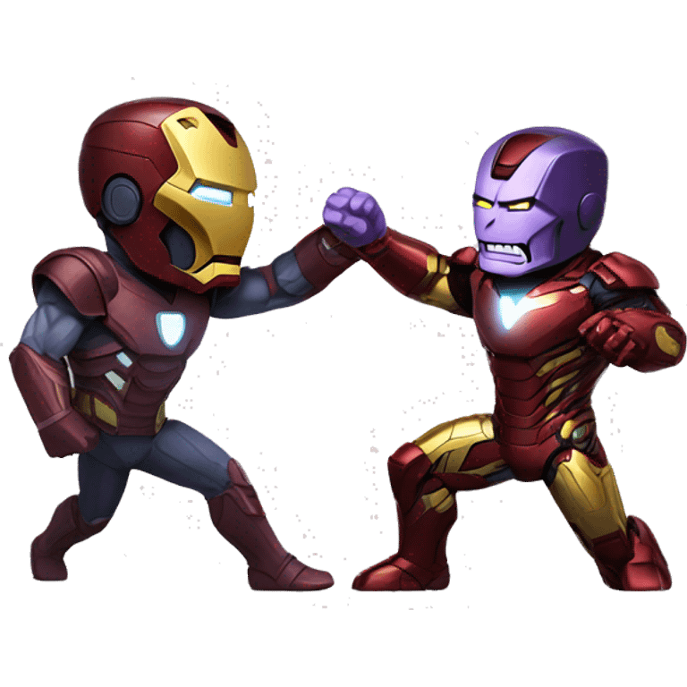 Iron man fighting thanos  emoji