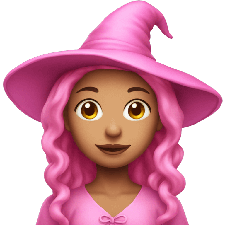 kids pink witch fair skin emoji