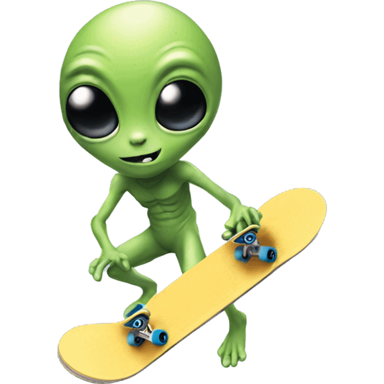 Alien with skateboard  emoji