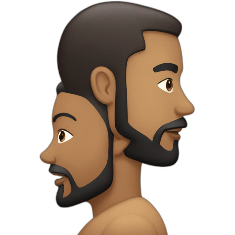 brown-man-with-a-smooth-black-hair-cut-fade-and-a-black-beard-kissing-a-white-woman-with-long-brown-waved-hair emoji