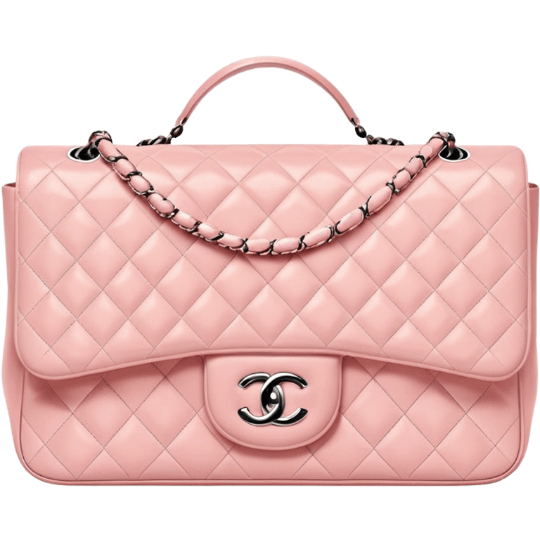 Pastel pink Chanel classic flap  emoji