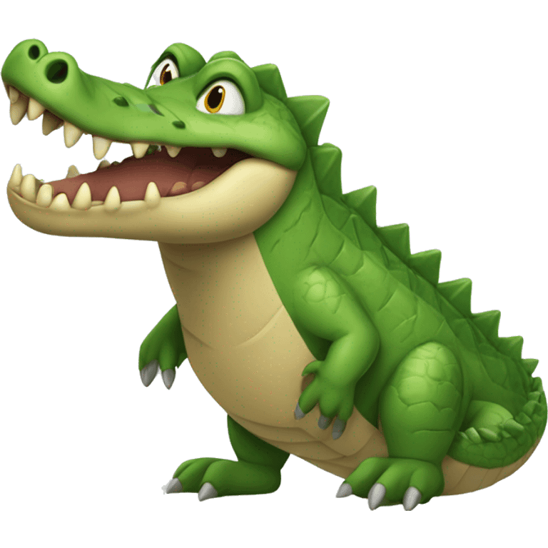 Crocodile in touxito playing tannis emoji