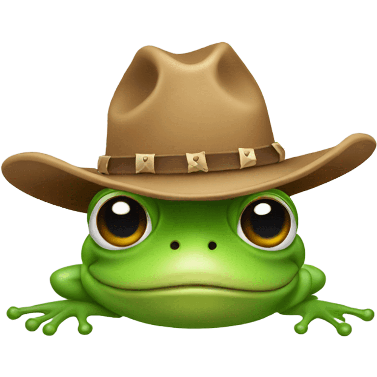 Frog with a cowboy hat emoji