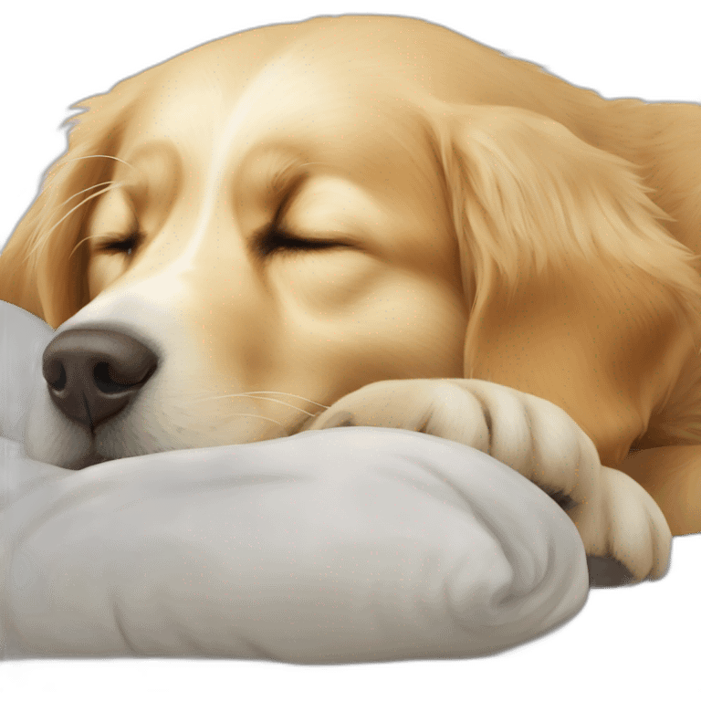 Golden Retriever white sleeping emoji