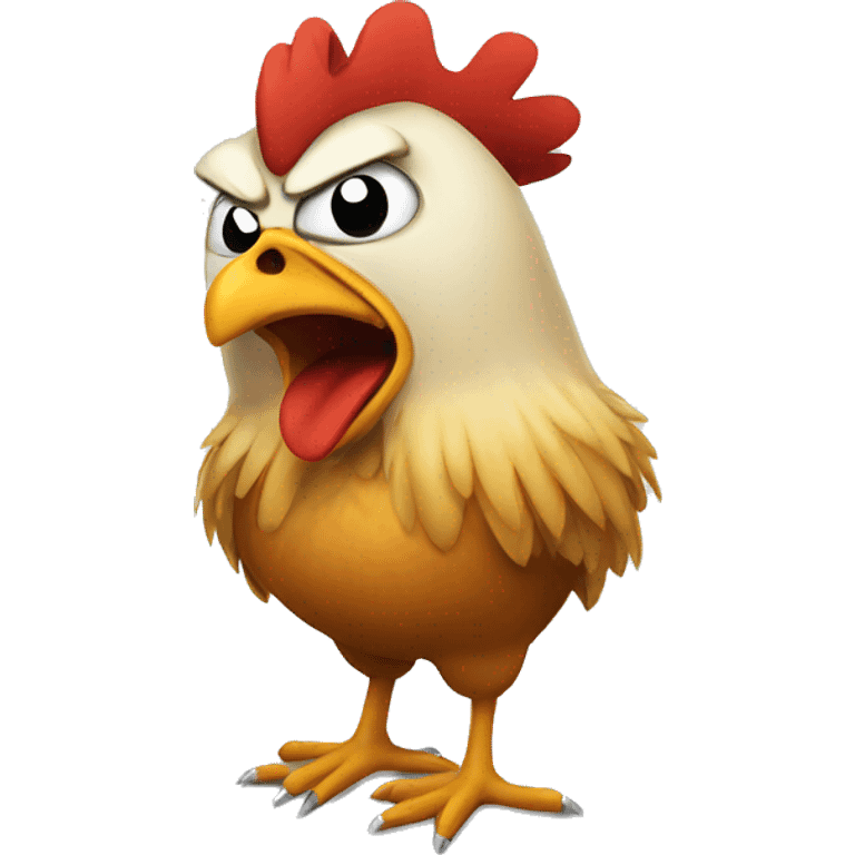 angry chicken emoji