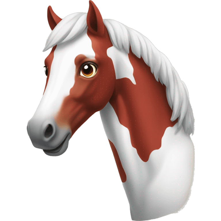 red and white horse  emoji