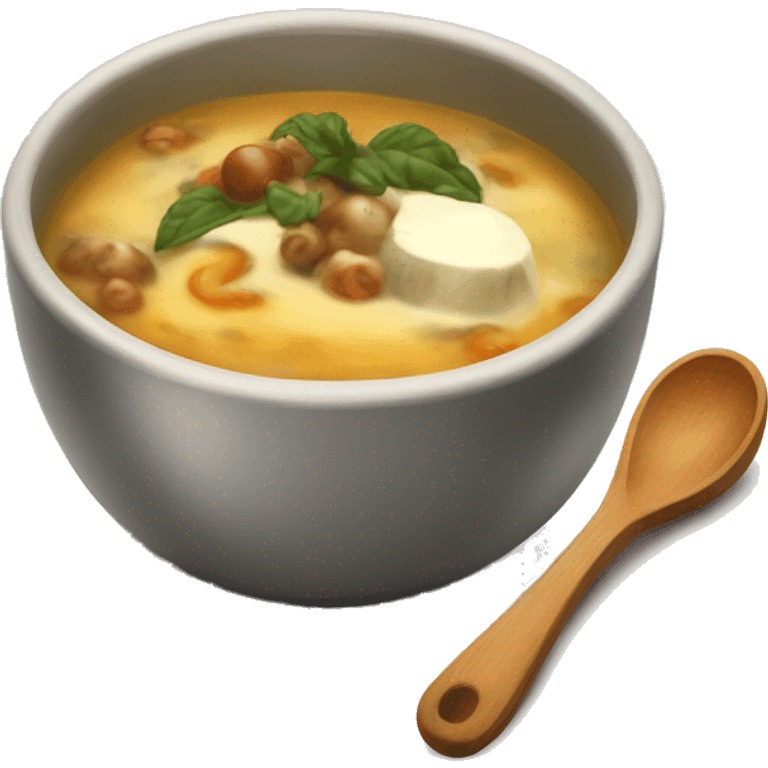 Chiocciola sulla zuppa emoji