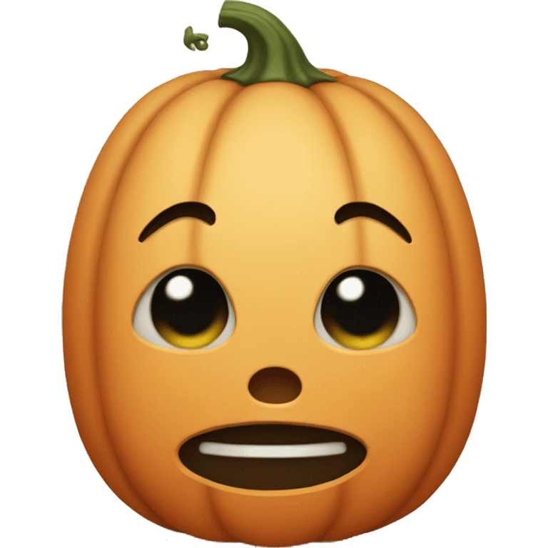 Cute pumpkin no face emoji