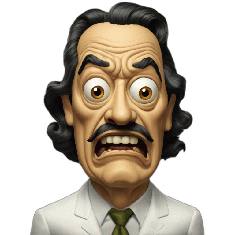 Salvador Dali angry doomguy emoji