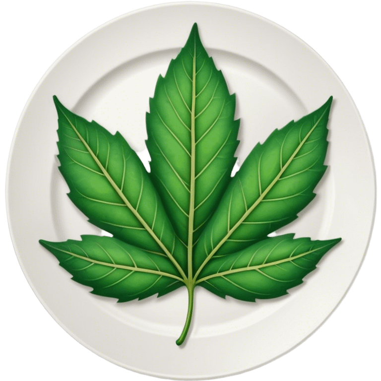 leaf on a plate emoji