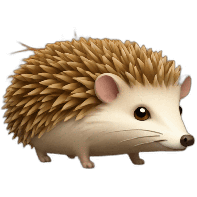 an autumn leaf on a hedgehog emoji