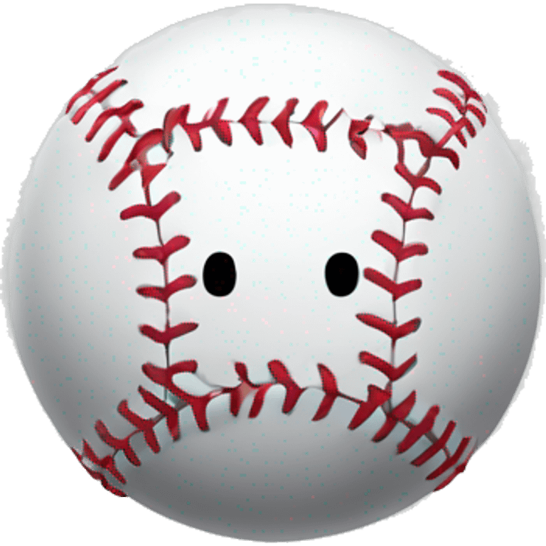 small white and black softball emoji