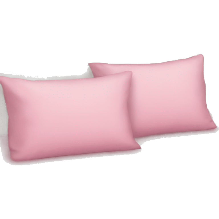 A nice bed with pink pillows and sheets  emoji