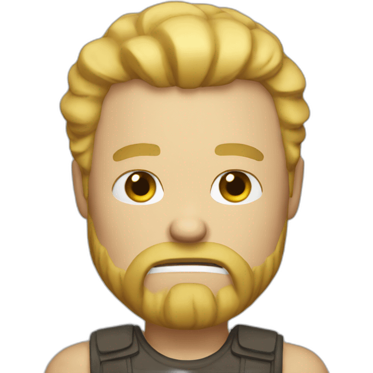 angry man with blond hair and beard emoji