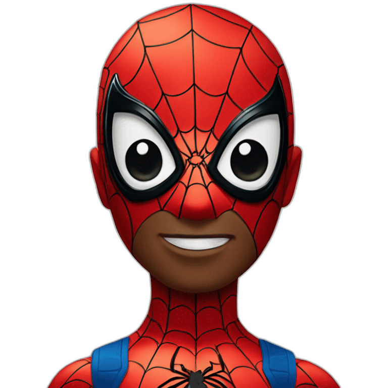 spider man avec son côstume emoji