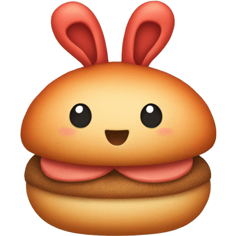 Red bun emoji