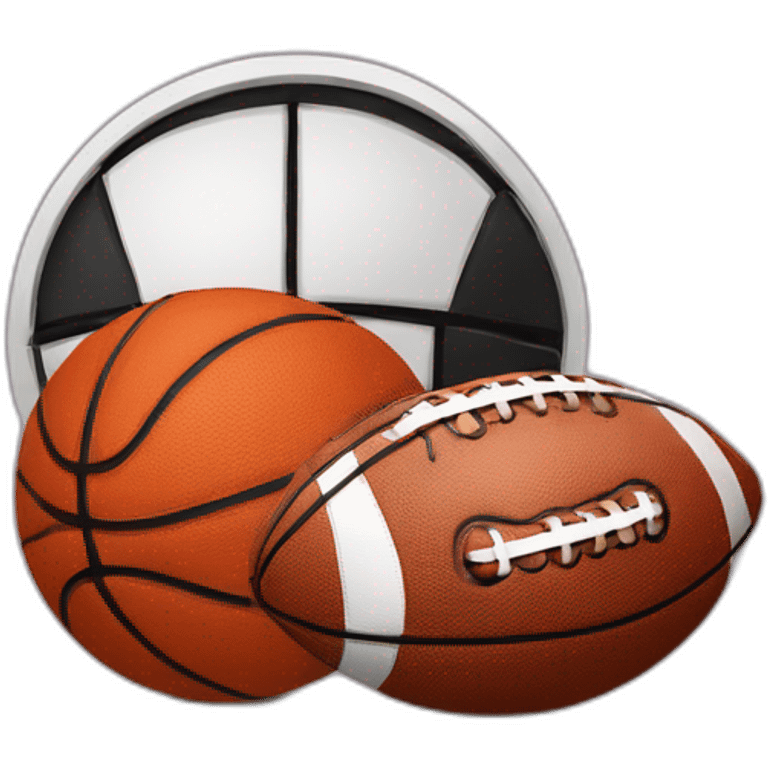 basketbal and football emoji