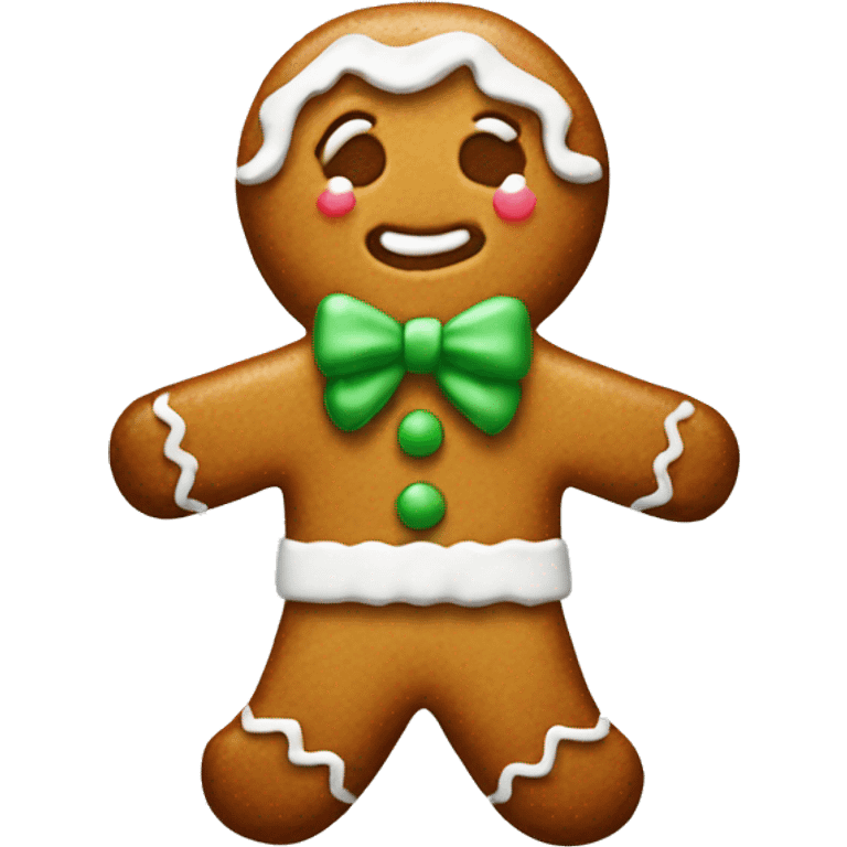 Gingerbread with a white bow emoji