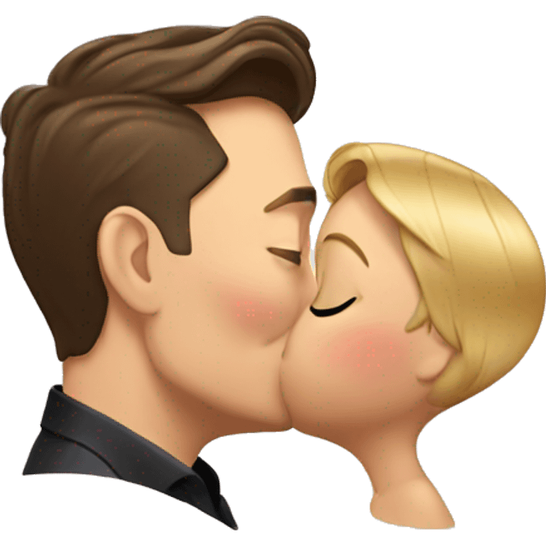 Elon musk kissing  emoji