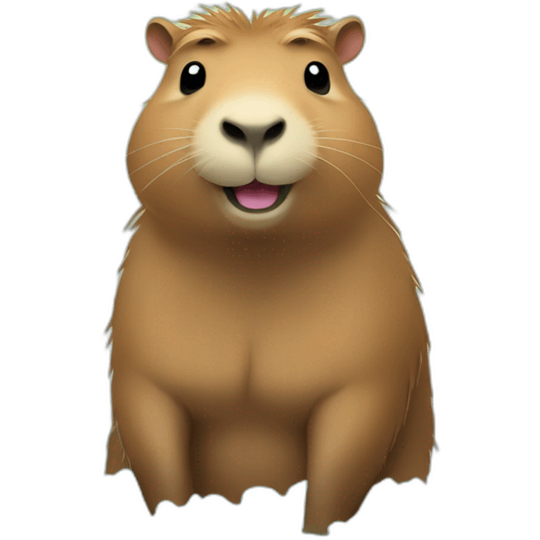 Capybara enjoying hot spring emoji