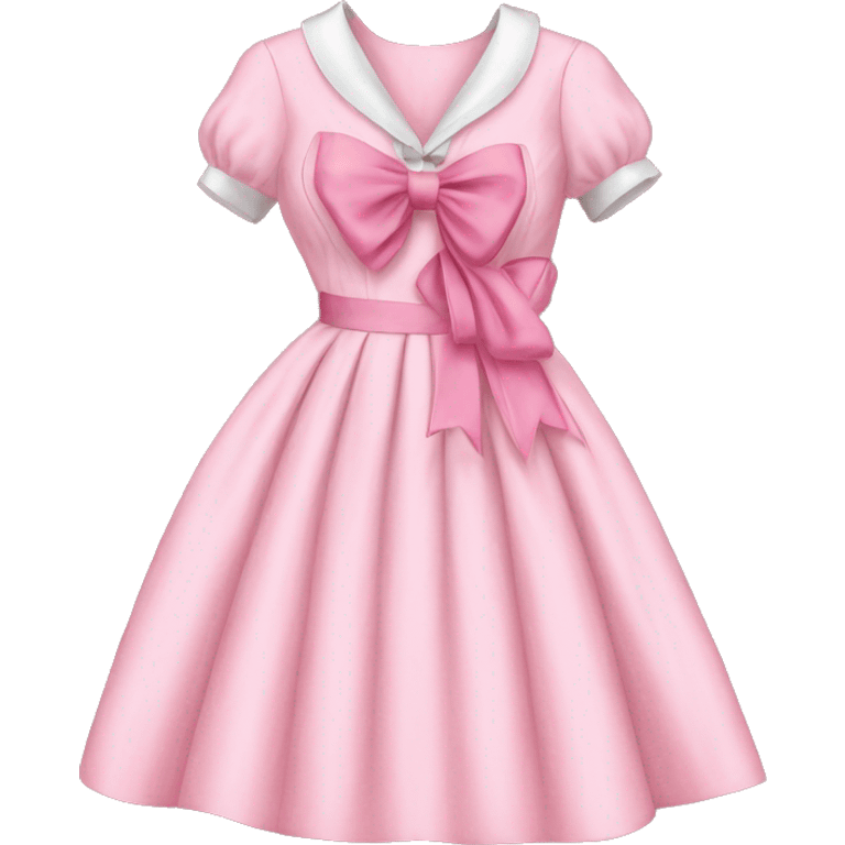 Pink bow Vintage dress  emoji