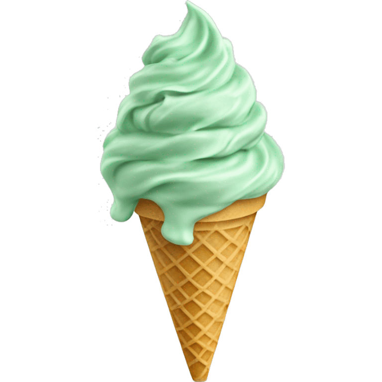 Mint chip gelato in cone emoji