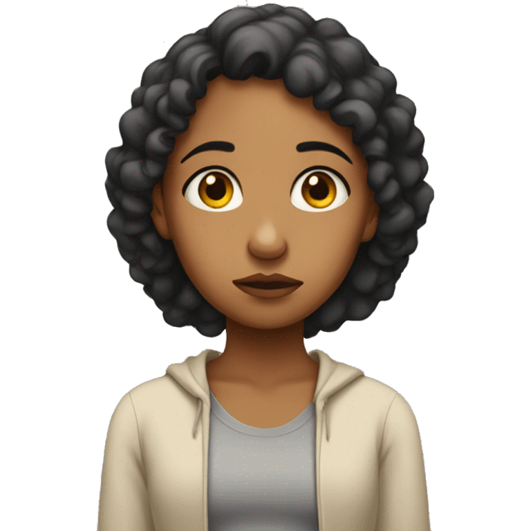 Sad mixed girl emoji