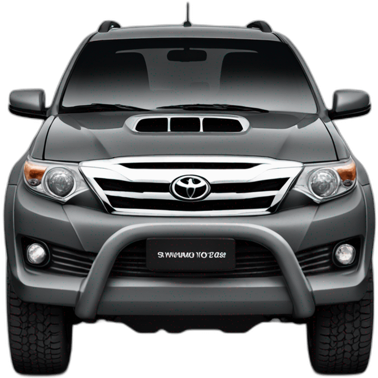 Car model Toyota fortuner 2012 Grey with black matt grill emoji