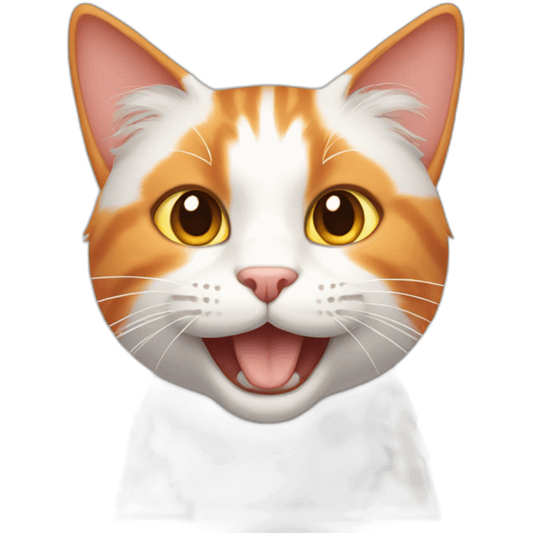 orange and white cat emoji