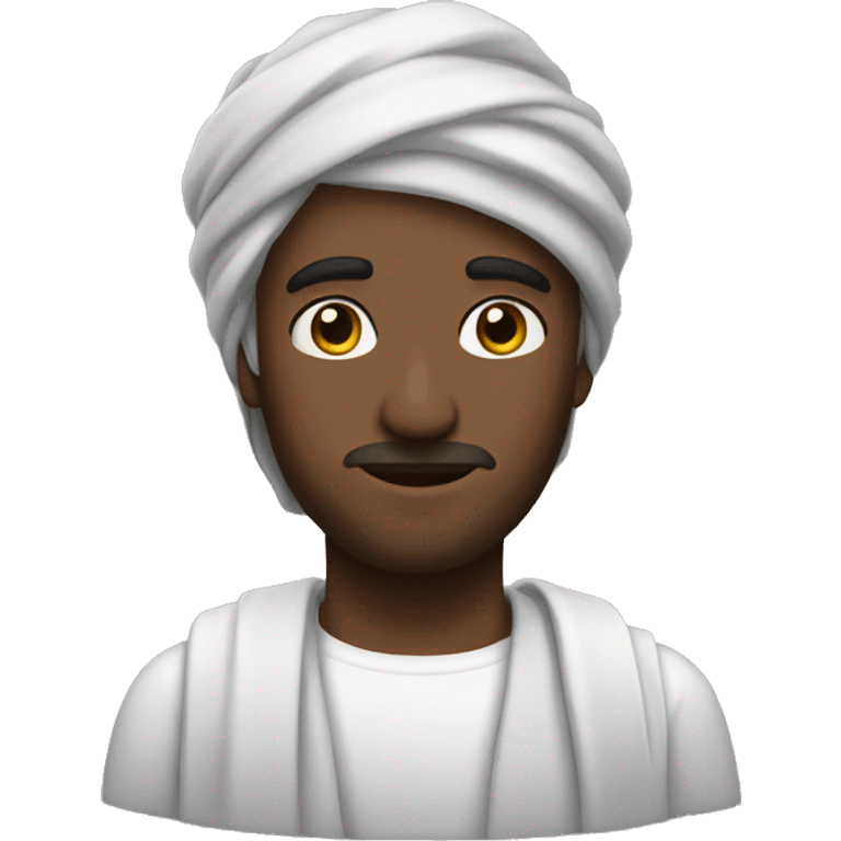 A guy wearing a kuffieah emoji