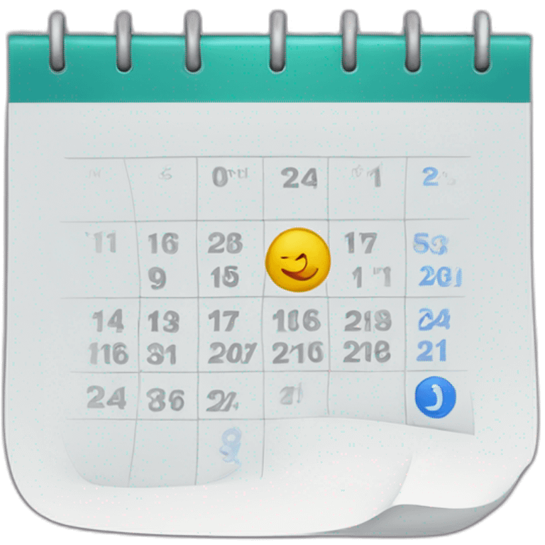 Calendar with tick emoji