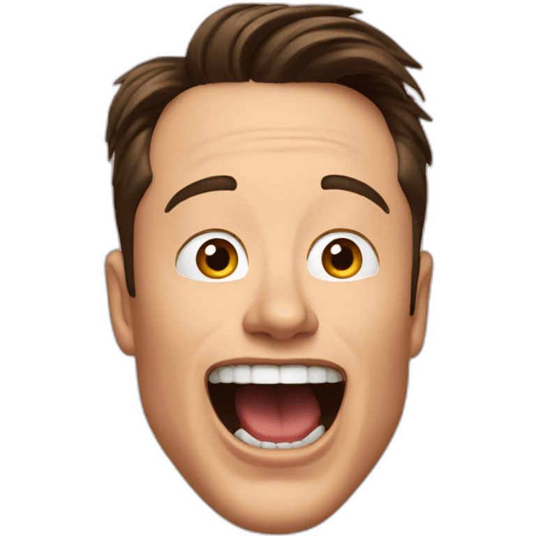 elon musk open mouth emoji