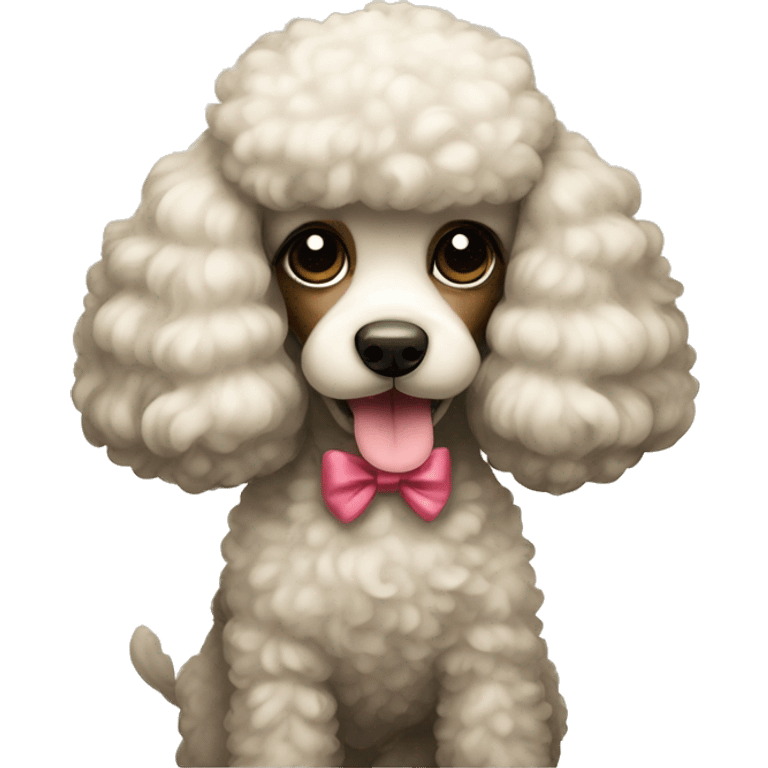 poodle with bow emoji